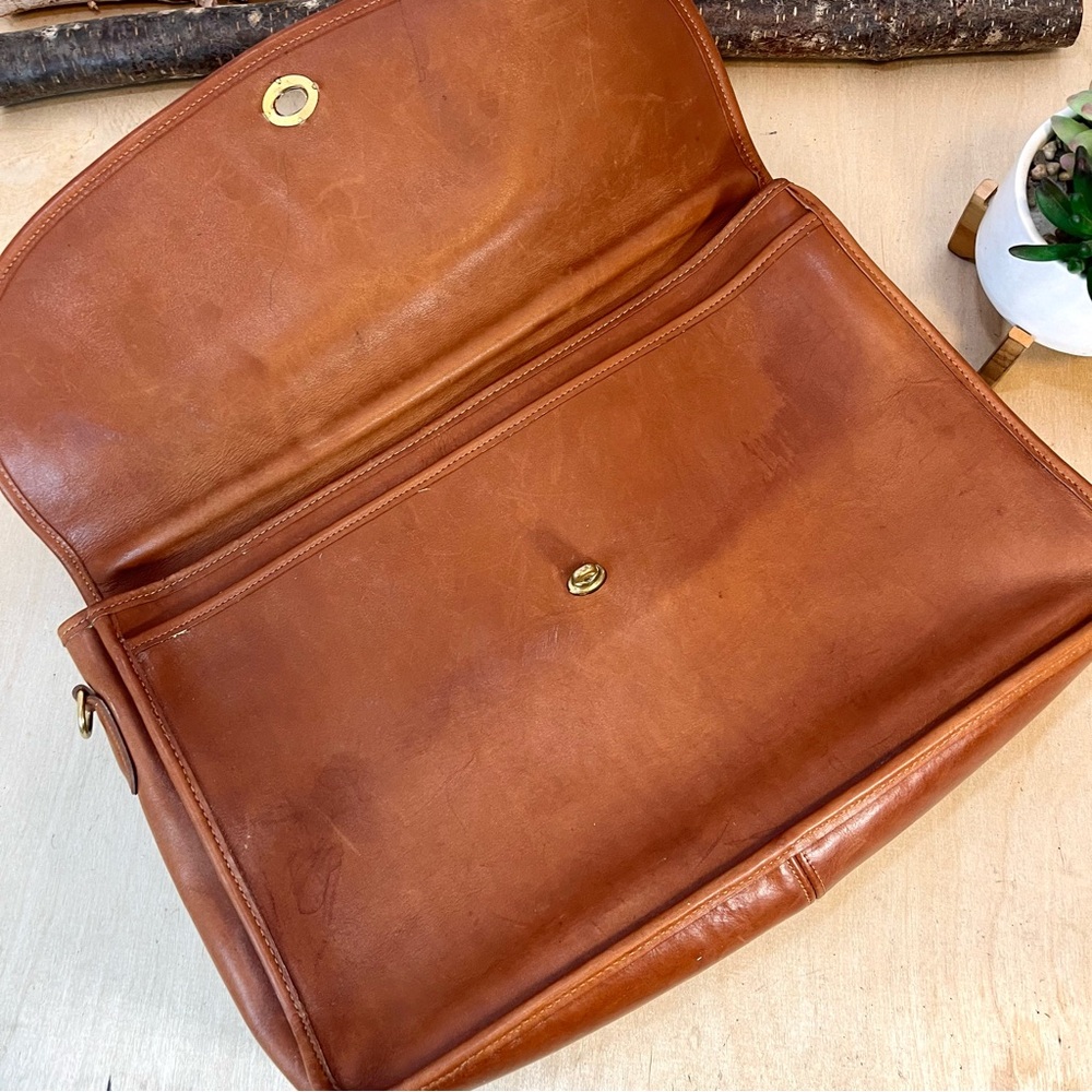 Vintage Coach USA Leather Flap Briefcase 1332-238 Brown Portfolio - Picture 14 of 15